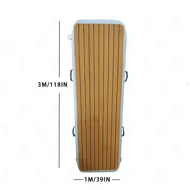 Portable Inflatable Air Dock Water Platform Swim Dock Mat Inflatable Floating Gangway Platform For Yacht Boat Pool Beach Ocean