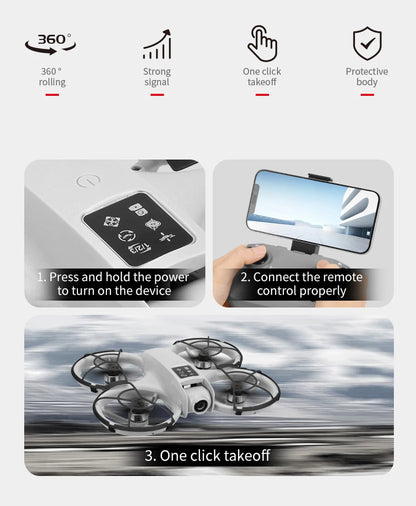 RC Dron with Glasses WIFI FPV H36 Drone Wide Angle HD 4K Camera Height Hold RC Foldable Quadcopter Dron Helicopter Toys Gifts