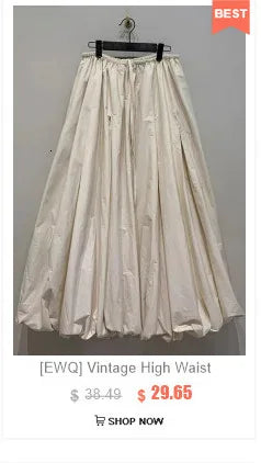 [EWQ]Japan Style Polka Dots Knitted High Waist Skirt Women's 2025 New Autumn Winter Oofice Lady Elastic A-line Pleated Midiskirt