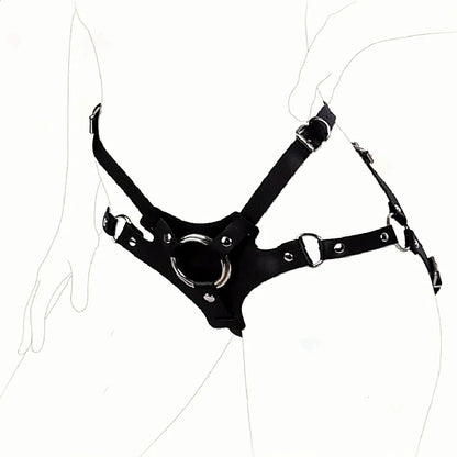 Lingerie With PU Leather D Shaped Ring Offers Couples Gaming Equipment Through Erotic Clothing Punk Carnival Holiday Styling