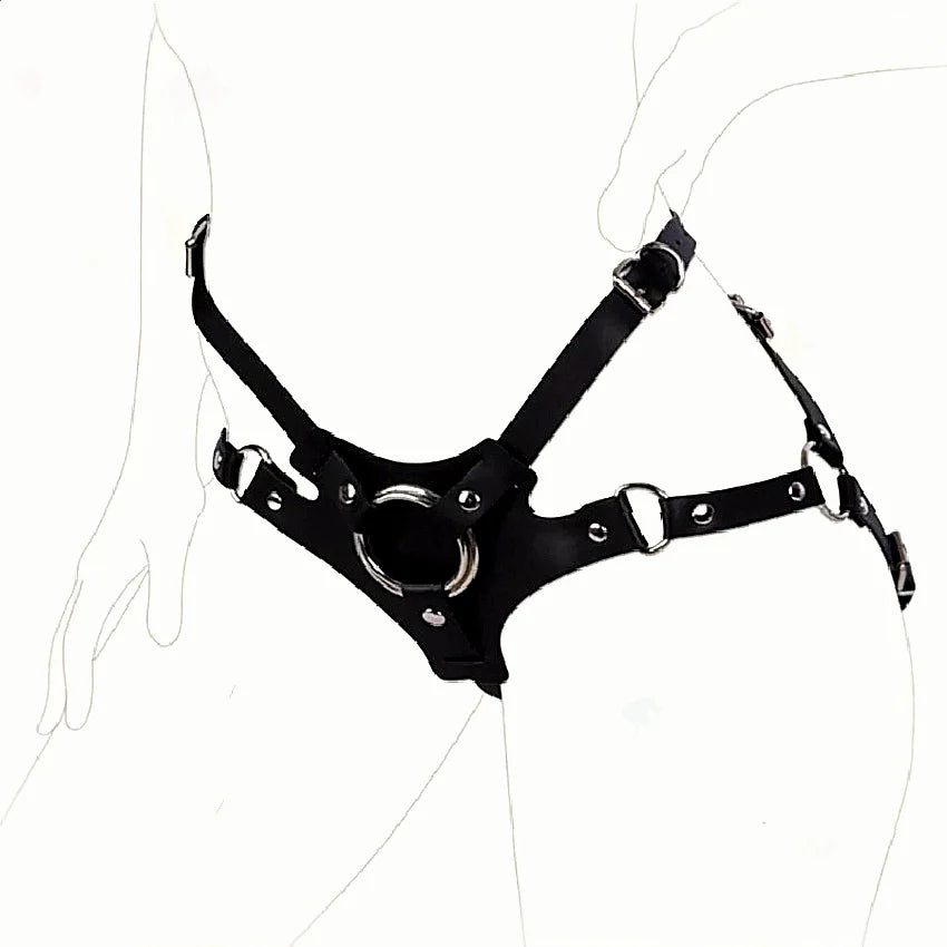 Lingerie With PU Leather D Shaped Ring Offers Couples Gaming Equipment Through Erotic Clothing Punk Carnival Holiday Styling