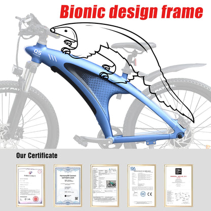 HX Q5 Ebike 2000W Adults Electric Bike 85Nm 57KM/H Electric Bicycle 27.5*2.25 Inch Removable battery Electric Mountain Bike
