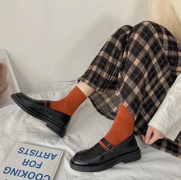 Shoes For Women Black Woman Pumps Low Heel Elegant Loafers Luxury Leather Casual Round Toe Stylish L Vacation Popular 39 On Sale