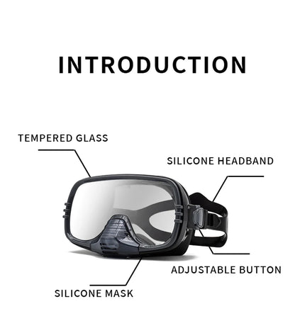 Large Frame Diving Mask with Drain Valve | HD Tempered Glass Lens & Adjustable Silicone Strap,Swim Goggles,buceo, 수영,스노클링,