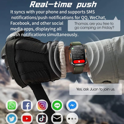 BWSMRIG New Men Smart Watch IP68 Waterproof Bluetooth call  Heart Rate Sleep Monitoring Sport Fitness Smartwatch for Android IOS