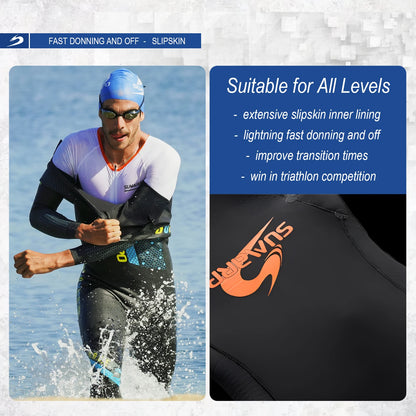 SUMARPO Men Triathlon Wetsuits for Open Water Swimming, 4/2mm Yamamoto Neoprene