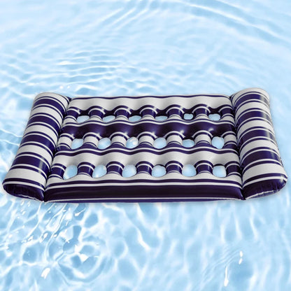 Inflatable Water Sleeping Bed PVC Floating Lounger Air Mattress Foldable Swimming Pool Air Mattress for Swimming Pool Party