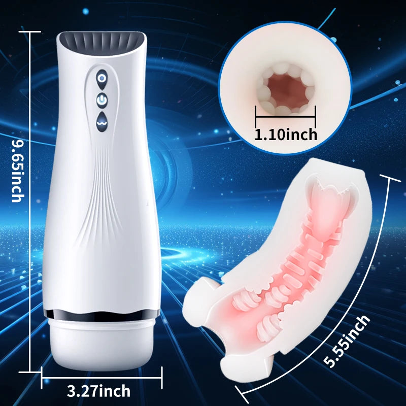 Automatic Sucking Male Masturbator Vibration Blowjob Machine Masturbation Cup Pocket Pussy Penis Pump SexToy Adult Goods for Men