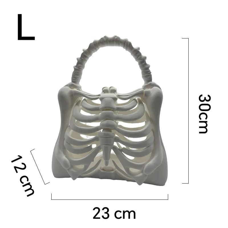 Y2k Women Girls Punk Hiphop Horror Skeleton Bag Original Design Halloween Funny Handbag 3d Print Skull Bag Retro Novelty