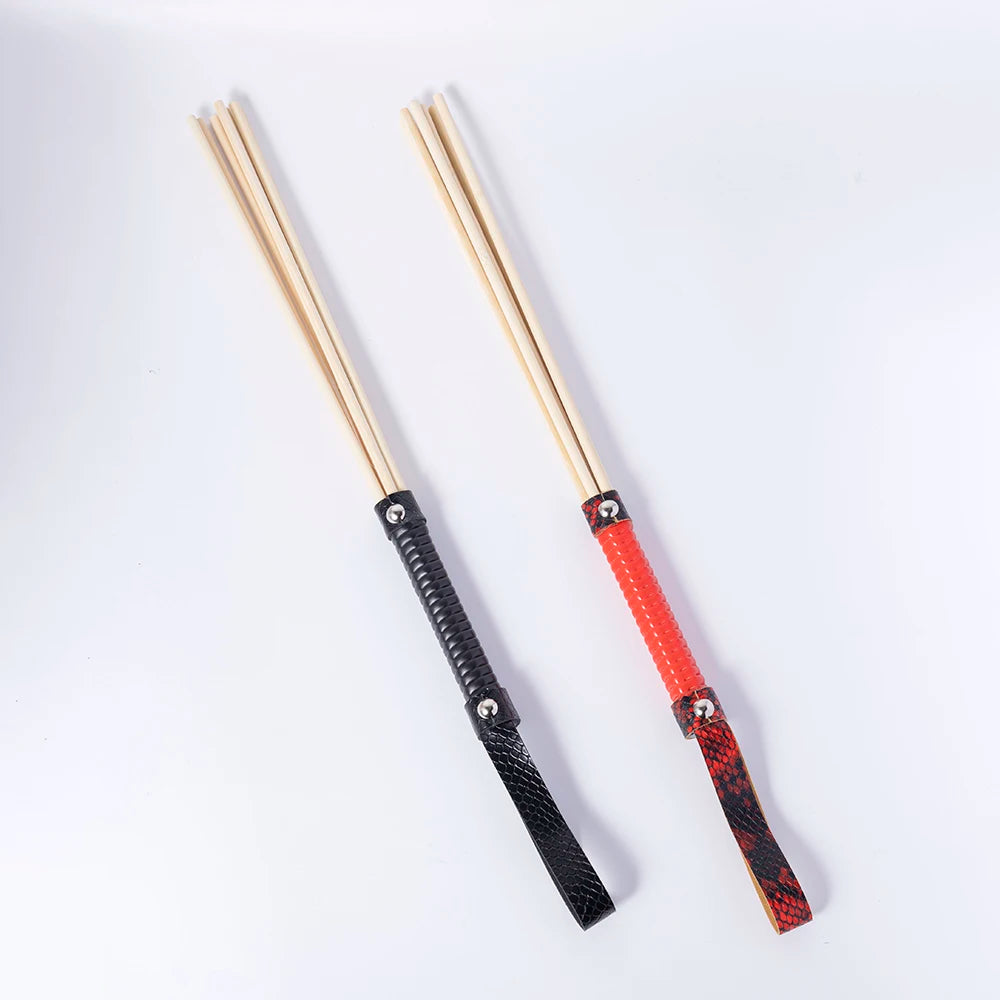 Adult Aex SM Products Black and Red Handle Queen Adjustment Tools Spanking Soft Wash Rattan Loose Whip for Women and Couple Play