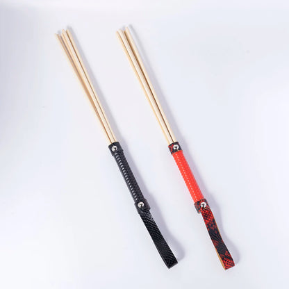 Adult Aex SM Products Black and Red Handle Queen Adjustment Tools Spanking Soft Wash Rattan Loose Whip for Women and Couple Play
