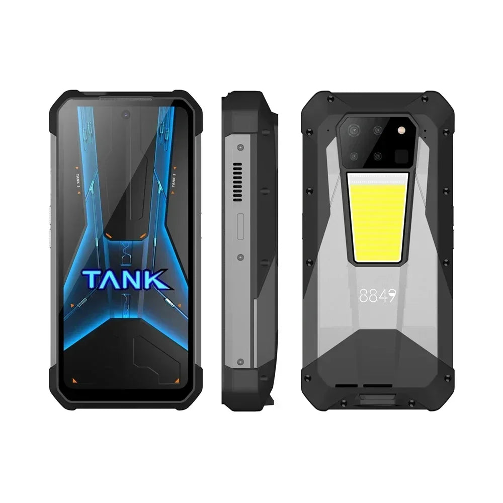 8849 Tank 3 Pro by Unihertz 5G Rugged Projector Phone 23800mAh 512GB ROM Mobile Phones 200MP 120W Charger OTG Smartphone Android