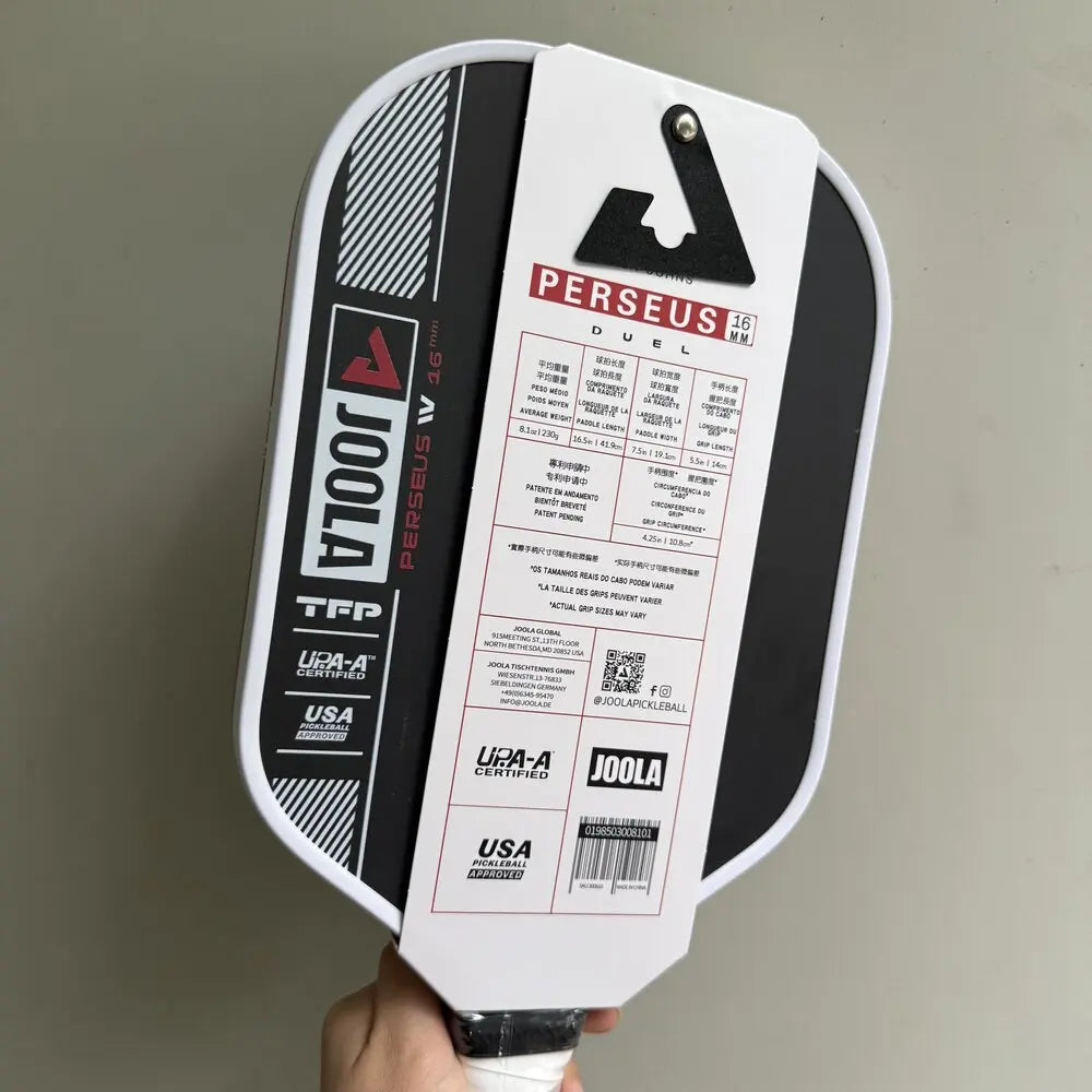JOOLA BEN JOHNS PERSEUS PRO IV 16MM Pickleball Paddles T700 Carbon Fiber Increased Power Feel Fully Encased Sweet Spot