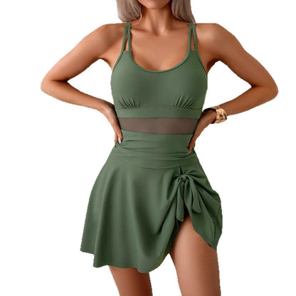 Cover-Ups Bikinis Set Sexy Women Swimsuits Swimwear Female White Bikini Set Bathing Suit Swimming Suits Dress
