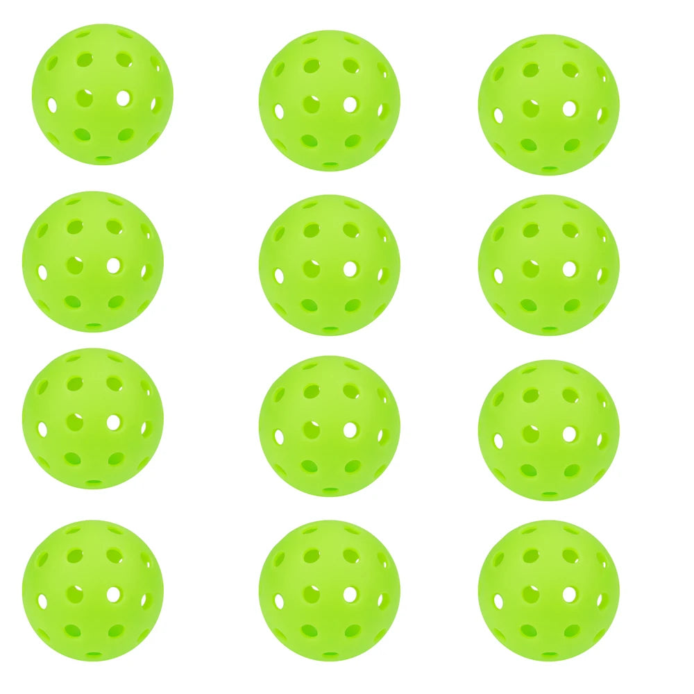 3/6/12pcs Indoor Pickleball Balls 26 Holes Colorful and Durable Pickleballs 72mm Training Ball Practice Competition Pickleball