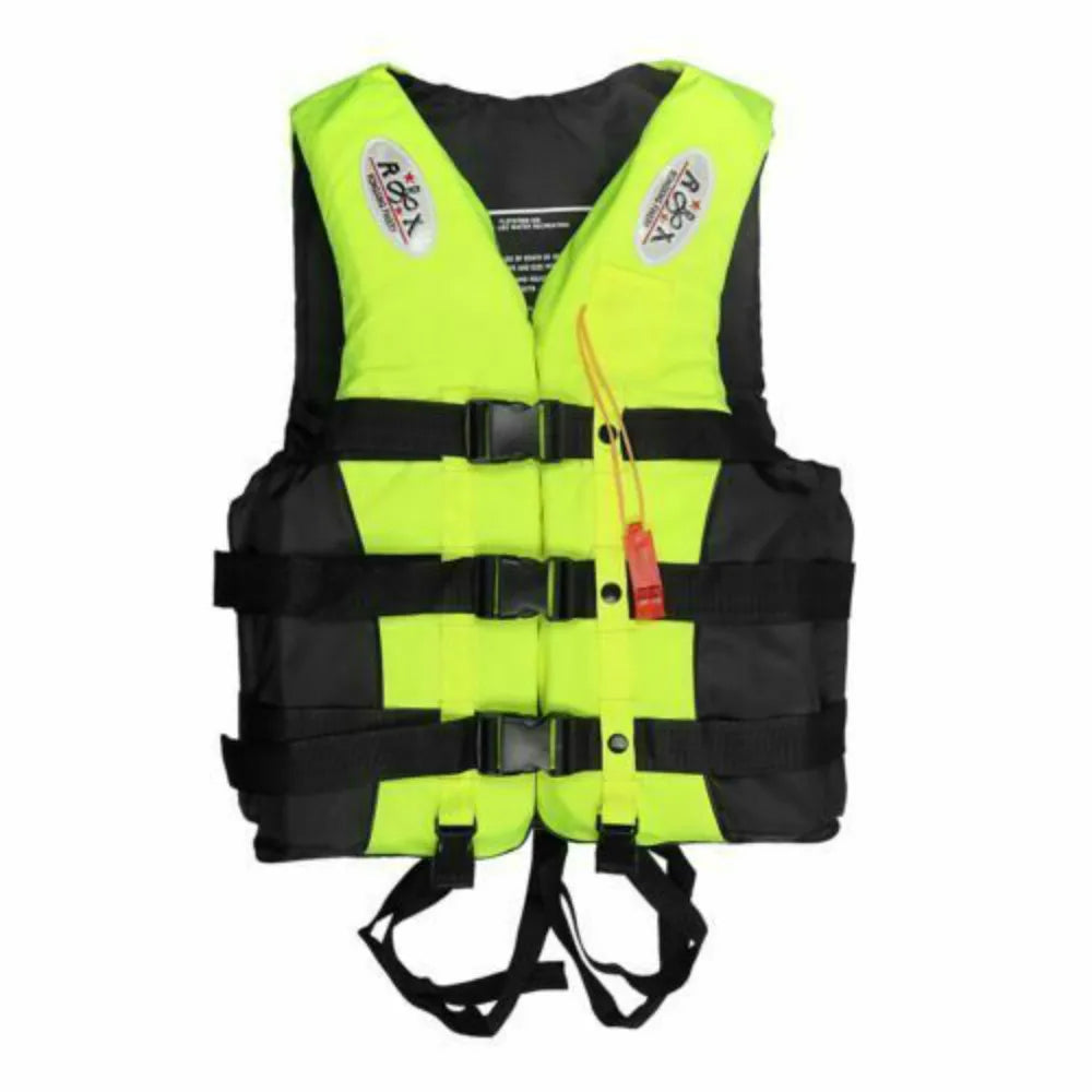 2024 S -XXXL Swimming Boating Life Jacket Skiing Vest Survival Suit Outdoor Polyester Life Jacket for Adult Children Whistle