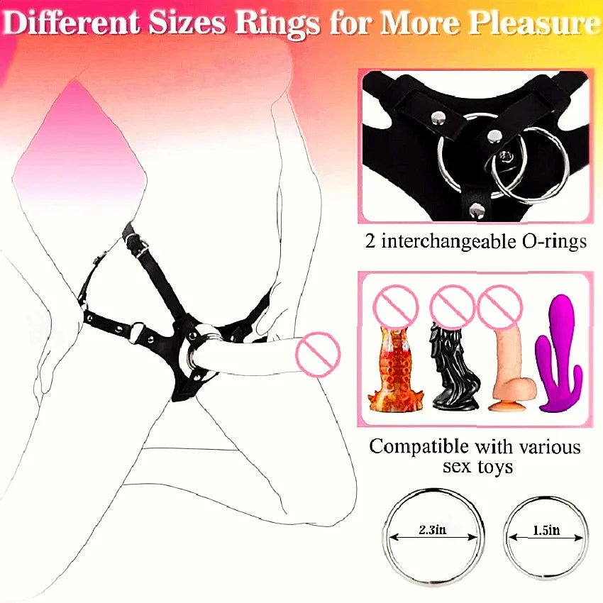 Lingerie With PU Leather D Shaped Ring Offers Couples Gaming Equipment Through Erotic Clothing Punk Carnival Holiday Styling