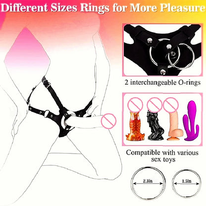 Lingerie With PU Leather D Shaped Ring Offers Couples Gaming Equipment Through Erotic Clothing Punk Carnival Holiday Styling