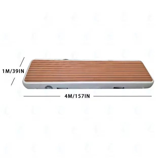 Portable Inflatable Air Dock Water Platform Swim Dock Mat Inflatable Floating Gangway Platform For Yacht Boat Pool Beach Ocean