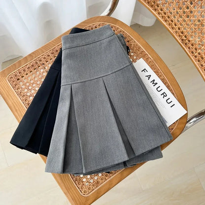 MEXZT JK Preppy Black Mini Skirt Women Y2K Streetwear High Waist Pleated Skirts Summer Korean Fashion All Match A Line Skirt New