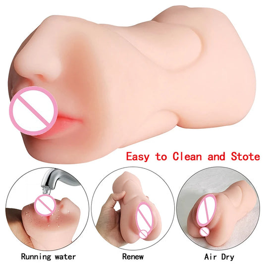 Male Sex Toys With Sexy Mouth Realistic Vagina And Tight Anus Ass Oral Sex Doll Stroker Adult Toys Adult Supplies For Men