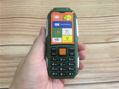 Mini Rugged Mobile Phone, 1.8", Push Button,Dual Sim, BT,Dual Flashlight, MP3,Wireless FM,BigHorn Dustproof Shockproof CellPhone