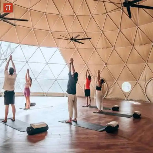 Spherical tent, geodesic tent, dome tent, galvanized steel pipe frame, PVC waterproof tarpaulin, wind-resistant, pressure-resist