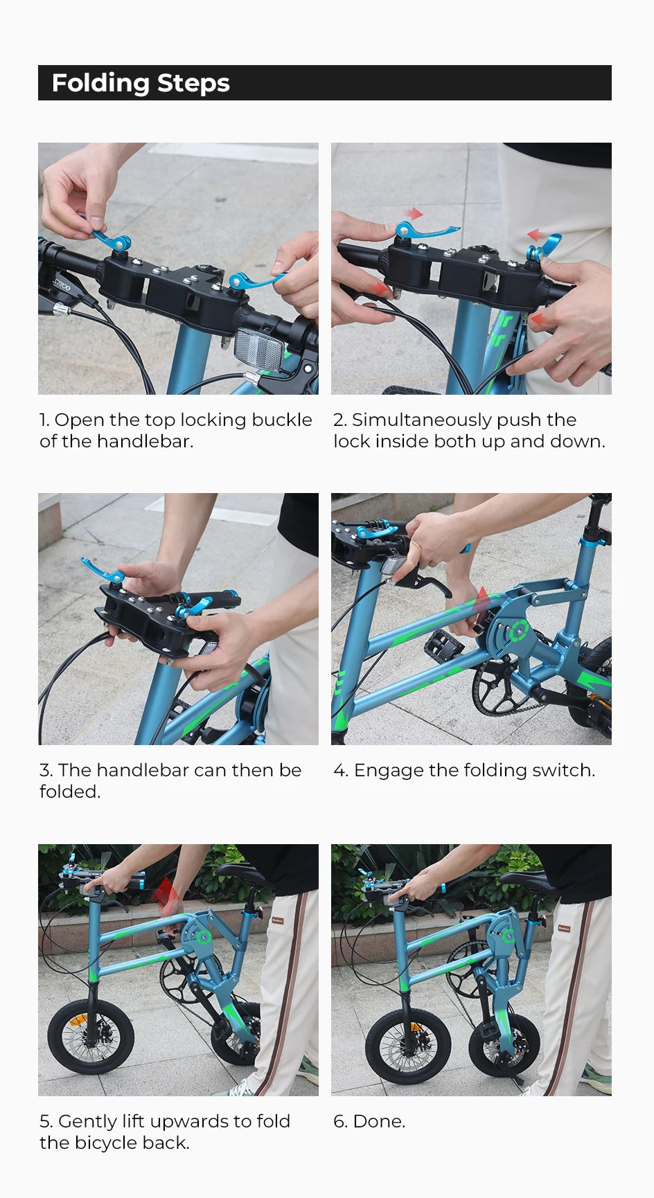 12Inch Folding Bicycle 7 Speed Disc Brake Ultralight Portable Adult Men's Bike to Work Foldable Bicycle with Shock Handlebar
