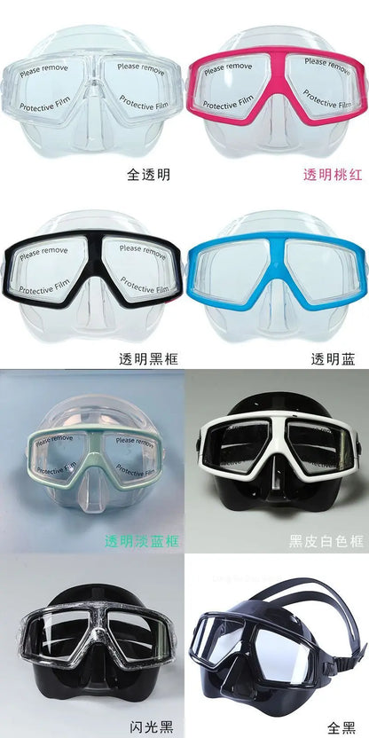 Freediving Mask Half Face Light Weight Low Volume Free Diving Goggles Silica Gel Diving Equipment