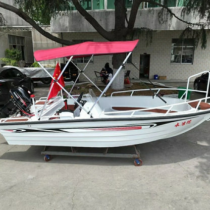 Unbeatable 6-8 Passenger Capacity River Fishing Sports Yacht Comfortable Outboard with Aluminum Alloy Speedboat Welded Handrails