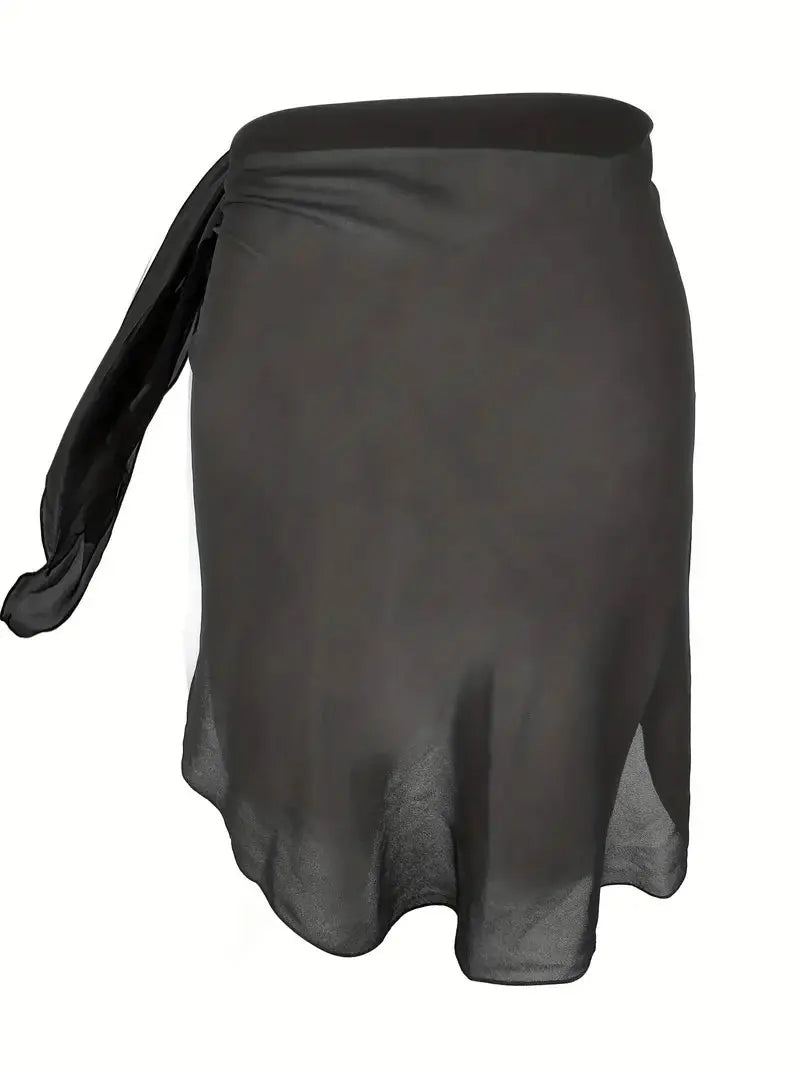 Swimsuit Bikini Cover Up Women Short Sarongs Swimsuit Coverups Beach Bikini Wrap Sheer Short Skirt Chiffon Scarf  for Swimwear