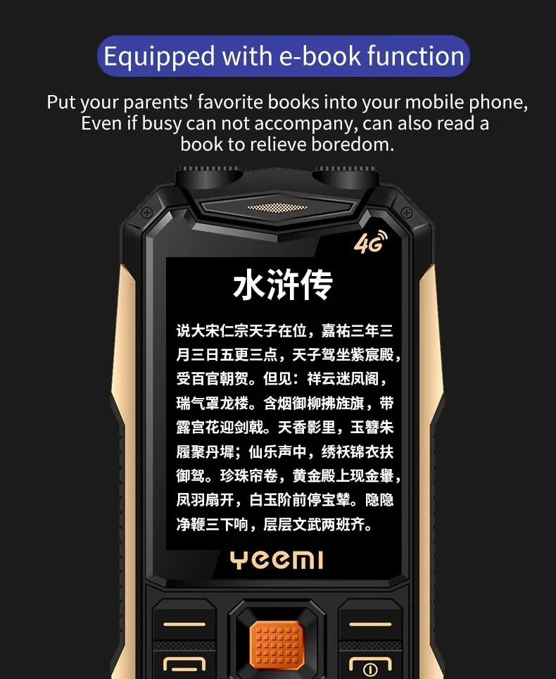 New Yeemi K1+ Mobile Phone 2.4inches GSM 2G Big Button Mp3/Mp4 Loud Voice Dual SIM Cards 4G Original Cellphone for Elderly