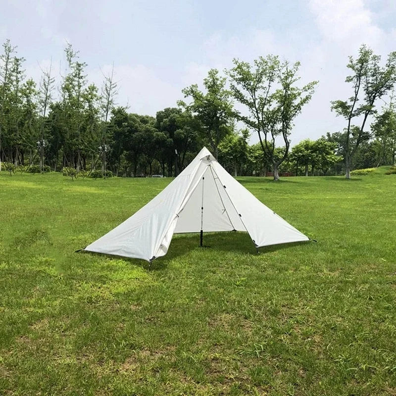 1 Person Hiking Camping Tent Ultralight Rodless Pyramid Tent 4 Season Backpack Tent Outdoor Waterproof Awnings Sun Shlelter Tent