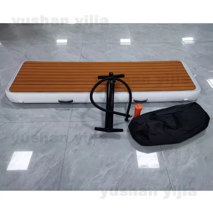 Portable Inflatable Air Dock Water Platform Swim Dock Mat Inflatable Floating Gangway Platform For Yacht Boat Pool Beach Ocean