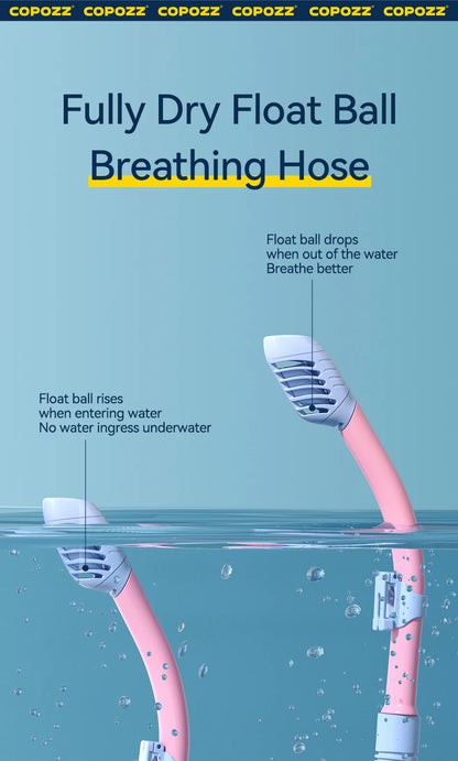COPOZZ Underwater Scuba Diving Mask and Snorkel Anti-Fog Goggles Glasses Diving Swimming Easy Breath Tube Set for Kids Children