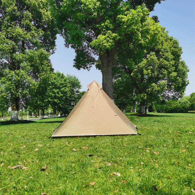 1 Person Hiking Camping Tent Ultralight Rodless Pyramid Tent 4 Season Backpack Tent Outdoor Waterproof Awnings Sun Shlelter Tent