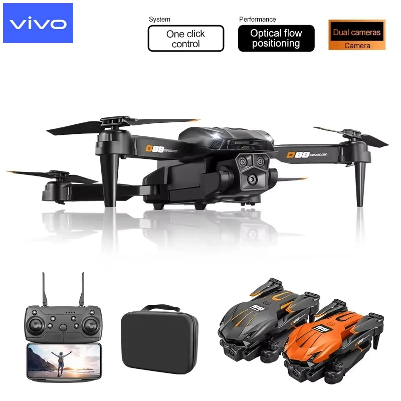 VIVO D88 Drone 8K Aerial HD Dual Camera Photography Intelligent Obstacle Avoidance Brushless Motor 5G WIFI GPS Return VR Drone