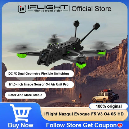 iFlight Nazgul Evoque F5 V3 O4 HD 6S FPV Drone BNF DC/X Dual Geometry Flexible Switching Borg Mini F7 FC Mini 60 ESC Quadcopter