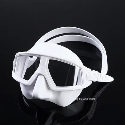 Freediving Mask Half Face Light Weight Low Volume Free Diving Goggles Silica Gel Diving Equipment