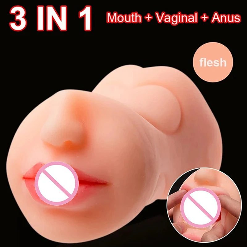 Male Sex Toys With Sexy Mouth Realistic Vagina And Tight Anus Ass Oral Sex Doll Stroker Adult Toys Adult Supplies For Men