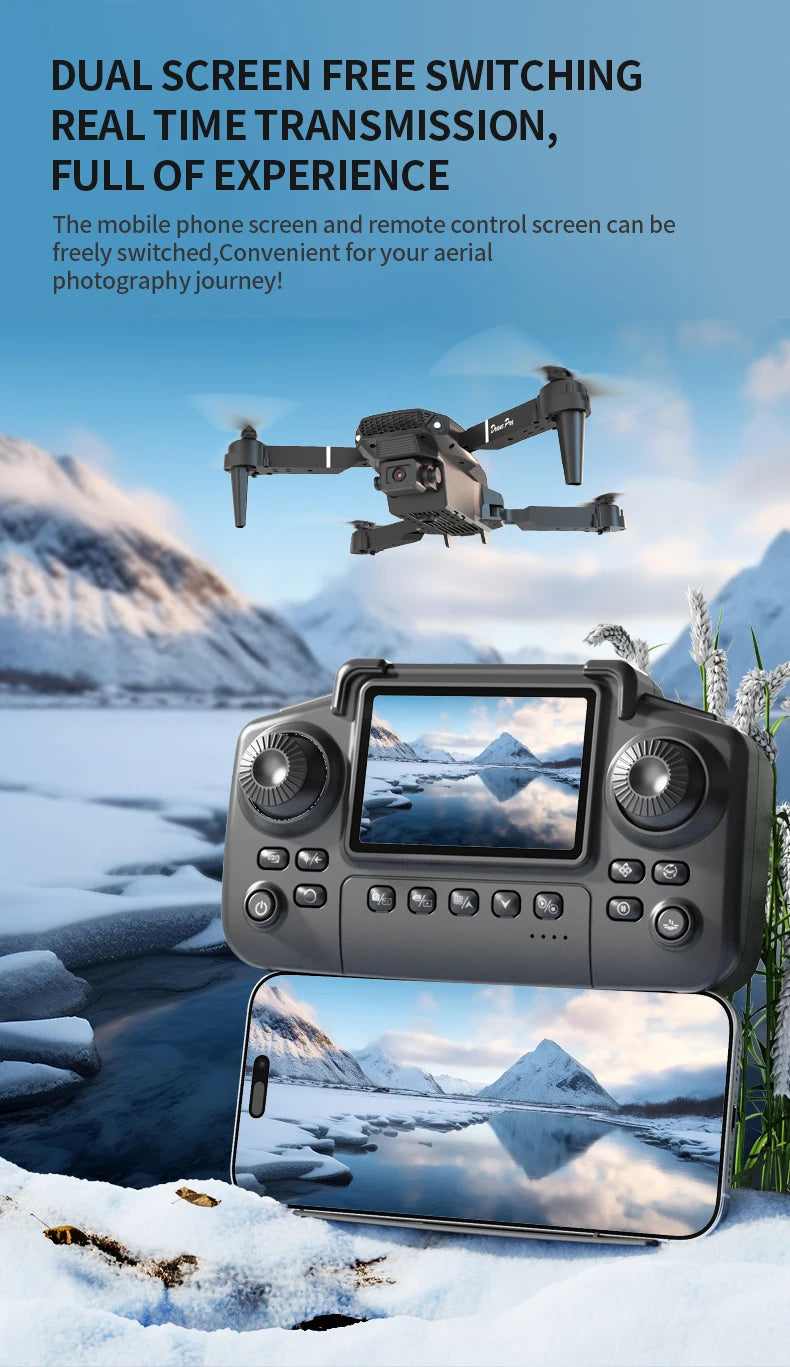 Drone 4k Professional Dron Remote Control Camera Model Airplane Multi-rotor Aircraft Quadcopter Drone UAV Wide-View