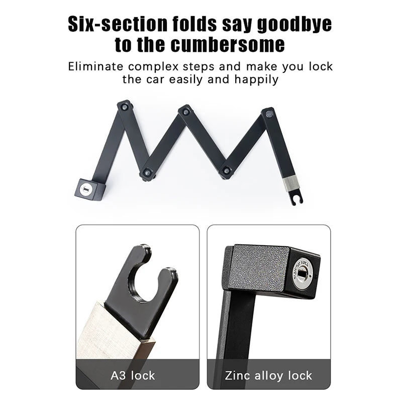 Keep Cycles Safe with OFFBONDAGE Durable Folding Bike Lock; Anti-Theft Security for Motorcycles, Electric Bikes & Scooters
