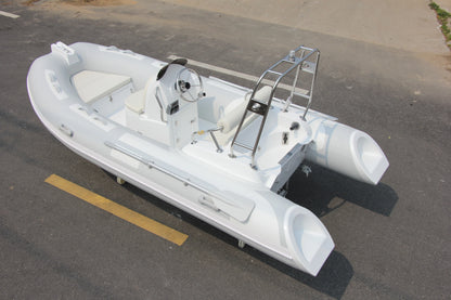 RIB Inflatable Boat Luxury Fiberglass Floor Hypalon/PVC Rescue Boat for Sport Leisure Lake Outdoor Entertainment
