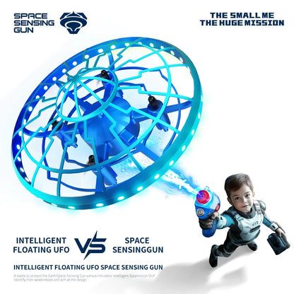 Hovering UFO Drone With Hand Gesture Control 2025 Infrared Induction Flying Saucer For Kids Easy Auto-Hover Mini RC Airplane Toy