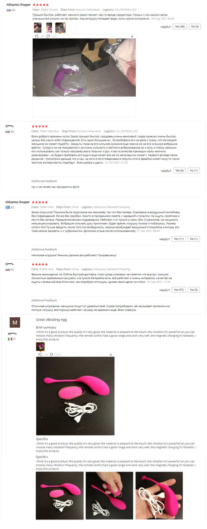 Powerful Vibrating Love Egg Wireless Remote Control Vibratiors Female for Women Dildo G-spot Massager Anal Plug Masturbator 2022