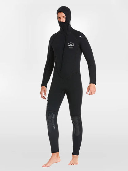 5MM diving suit thickened warm swimming suit hooded knee protection deep diving fishing suit winter swimming equipment wetsuit