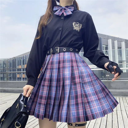 Pleated Skirt Autumn Winter Mini Skirts Womens 2024 Summer Plaid Skirt Tennis Skirt White Sexy Black Skirt Goth School Y2k Jupe