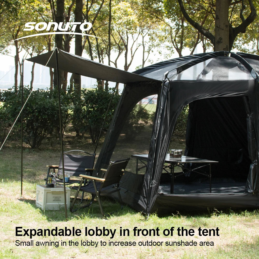 8-12 Person Camping Tent 2 Room Large Waterproof Windproof Outdoor Family Tent with Rainfly Instant Cabin Tents for Camp Beach