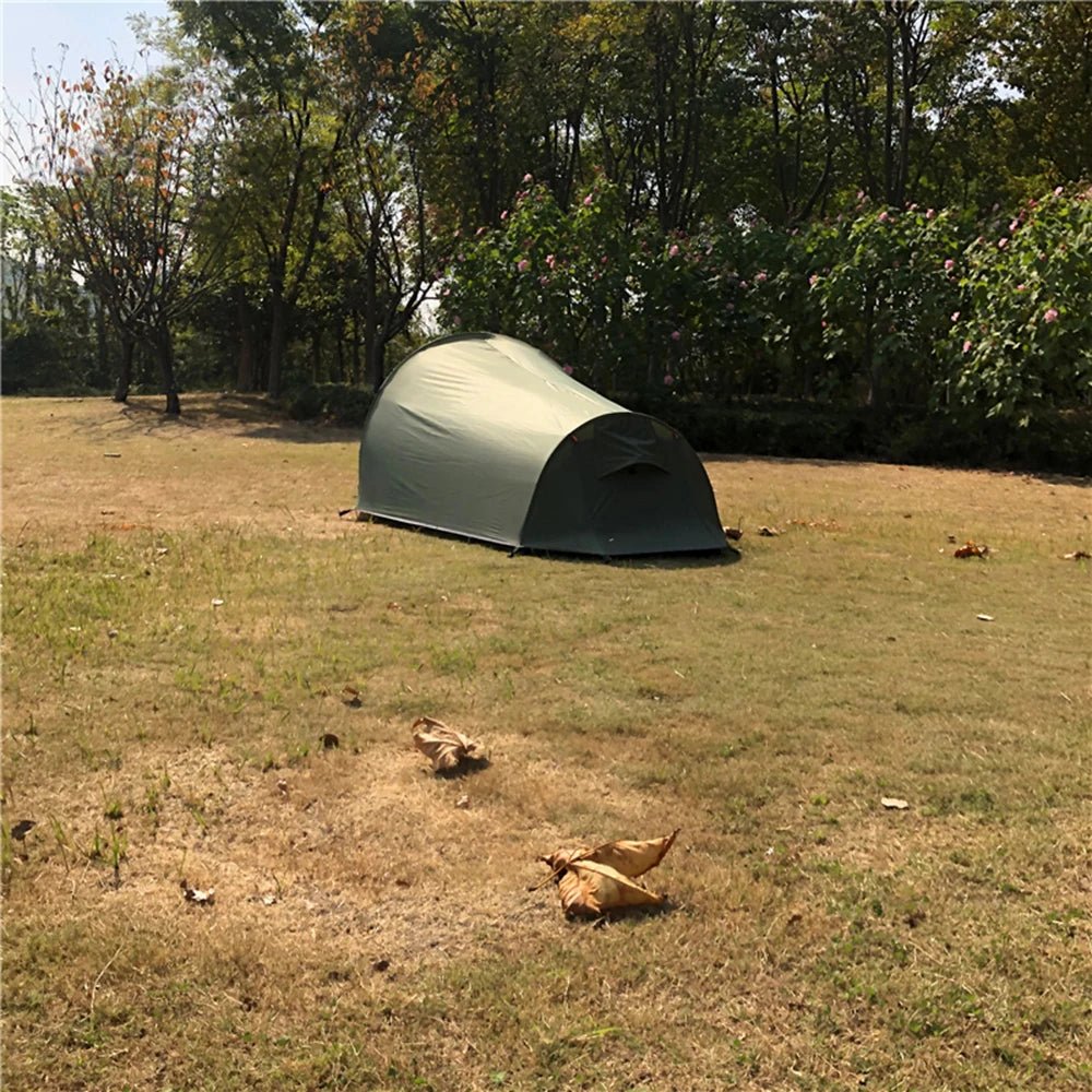 Camping Tent 2 Person Outdoor Tent For Camping Biking Hiking Muntaineering Beach Water Resistant 210D Oxford Material