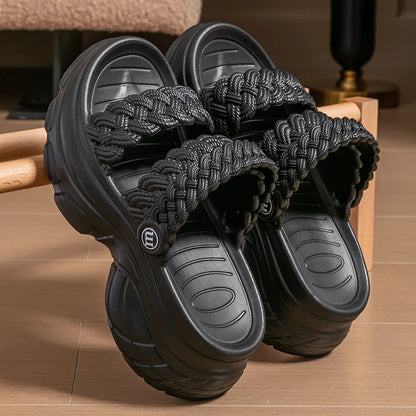 Comwarm Fashion Women's Slippers Platform Outdoor Female Slides Slip On Concise Slides EVA Soft Sole Comfortable Women's Sandals